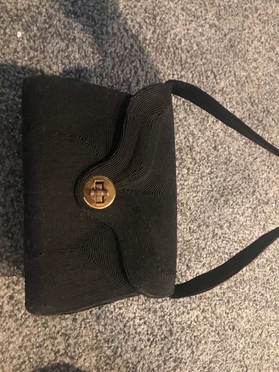 Black late 1940s purse