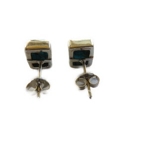 2 Models Turquoise Stud Earrings 925 Sterling Silver Genuine Gemstone from USA image 4