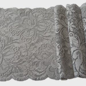 1 m hoogwaardige bi-elastische kant van 17 cm breed, ephemera, restjes, versiering, junk journal, scrapbooking