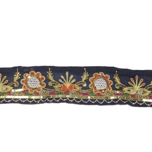 Sequin Border 110+400 cm/7,5 cm Oriental Border, Indian Border, Vintage Border, Ethnic Border, Hippie, Pomp Border,  Bollywood