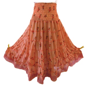 Airy Summer Skirts * Sun - Beach Vacation * From Indian Sari One Size