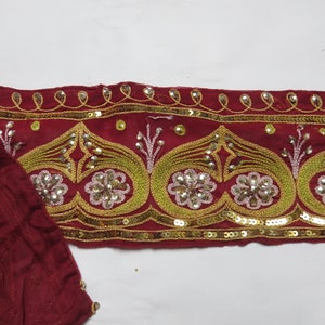 Pailletten Borte 110+350 cm 11 cm Sari Borte, Upcycling, Vintage Borte, Orientalische Borte, Prunk Borte, Bollywood Borte 9,50 pro m