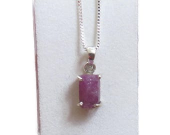 Genuine Natural Tourmalin Crystal Pendant 925 Silver Handmade
