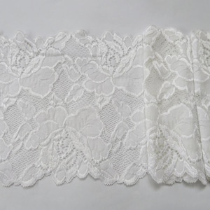 1 m hoogwaardige bi-elastische kant van 18 cm breed, ephemera, restjes, versiering, junk journal, scrapbooking