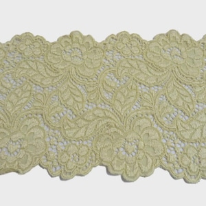 1 m hoogwaardige bi-elastische kant van 14 cm breed, abrikoos, ephemera, restjes, versiering, junk journal, scrapbooking