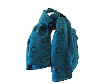 5 models silk scarf/shawl/silk fabric sari silk/lunghis upcycling