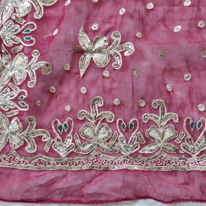Fabric scraps from sequined saris upcycled for textile work, ephemera and more