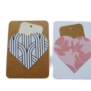 2 Heart Pockets Handmade for Junk Journal, Scrapbooking Ephemera Scrapbooking Embellishment