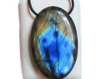 Labradorite Cabochon Pendant drilled crosswise or with loop various models Real gemstone Handmade