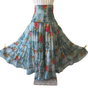 Airy Summer Skirts * Sun - Beach Vacation * From Indian Sari One Size