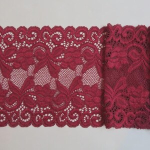 1 m hoogwaardige bi-elastische kant van 14 cm breed, ephemera, restjes, versiering, junk journal, scrapbooking