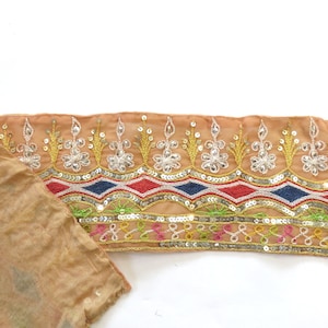 Sequin Sari Border 85+115+260 cm 11 cm Vintage Border, Upcycling, Oriental Border, Splendid Border, Bollywood Border 9,- per m