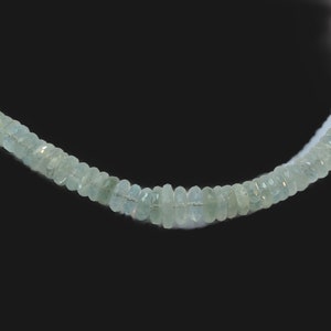 Aquamarine Faceted Necklace 44-47 cm 925 Silver Genuine Gemstone Untreated image 3