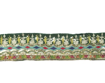 Sequin Border 100+390 cm/9cm Oriental Border, Indian Border, Vintage Border, Ethnic Border, Hippie, Pomp Border,  Bollywood