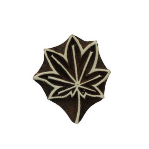 Indian Wooden Stamp Trees/Leaves Blueprint Textile Print 10 Models