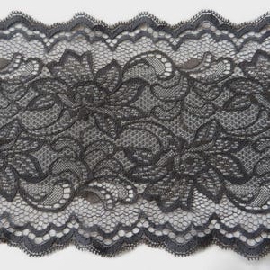 1 m hoogwaardige bi-elastische kant van 16 cm breed, ephemera, restjes, versiering, junk journal, scrapbooking