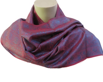 Indian Paisley Silk Scarf 172x52 cm Silky Soft Featherlight Women&#39;s or Men&#39;s Scarf 4 Colors