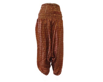 Harem Pants Saree Silk Yoga Pants Upcycling One Size