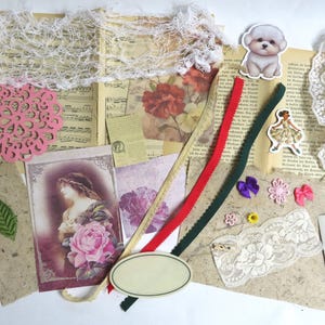 Scrapbooking Junk Journal Material Set über 80 Einzelteile, Ephemera, Scraps Embellishment,