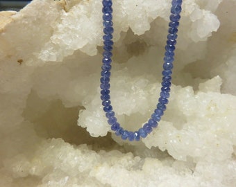 Strand Of Tanzanite Faceted 4-5 mm 83 ct.