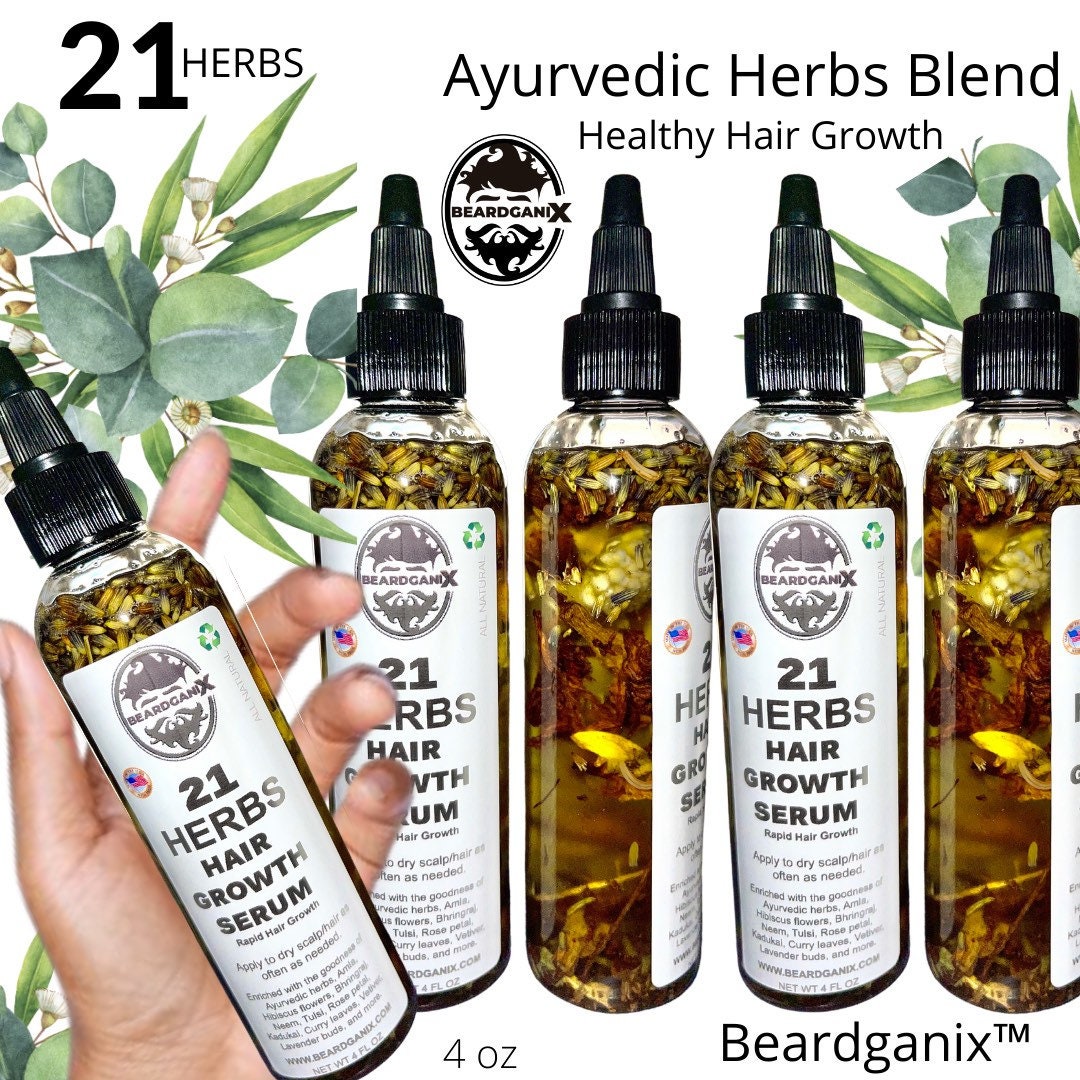 21 Herbs All Natural Hair Growth Serum - Etsy 21 Herbs All Natural Hair Growth Serum - Etsy