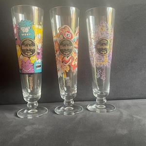 Set of 3 Warsteiner Jubilee Art Collection beer glass, German Beer Glass, barware, mancave, gift for beer lover, gift for dad