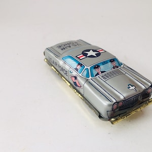 Vintage Nomura Japan tin toy car US Air Force