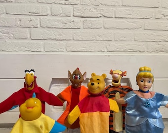 Set de 6 personajes verschillende vintage de Disney hechos a mano