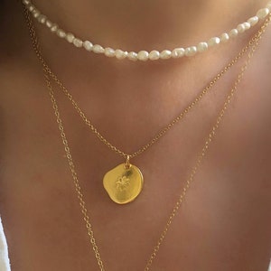 Dainty Pearl Choker Necklace - Rice Pearl Necklace - Boho Freshwater Pearl Necklace - Boho Wedding Jewelry - Woman Gift