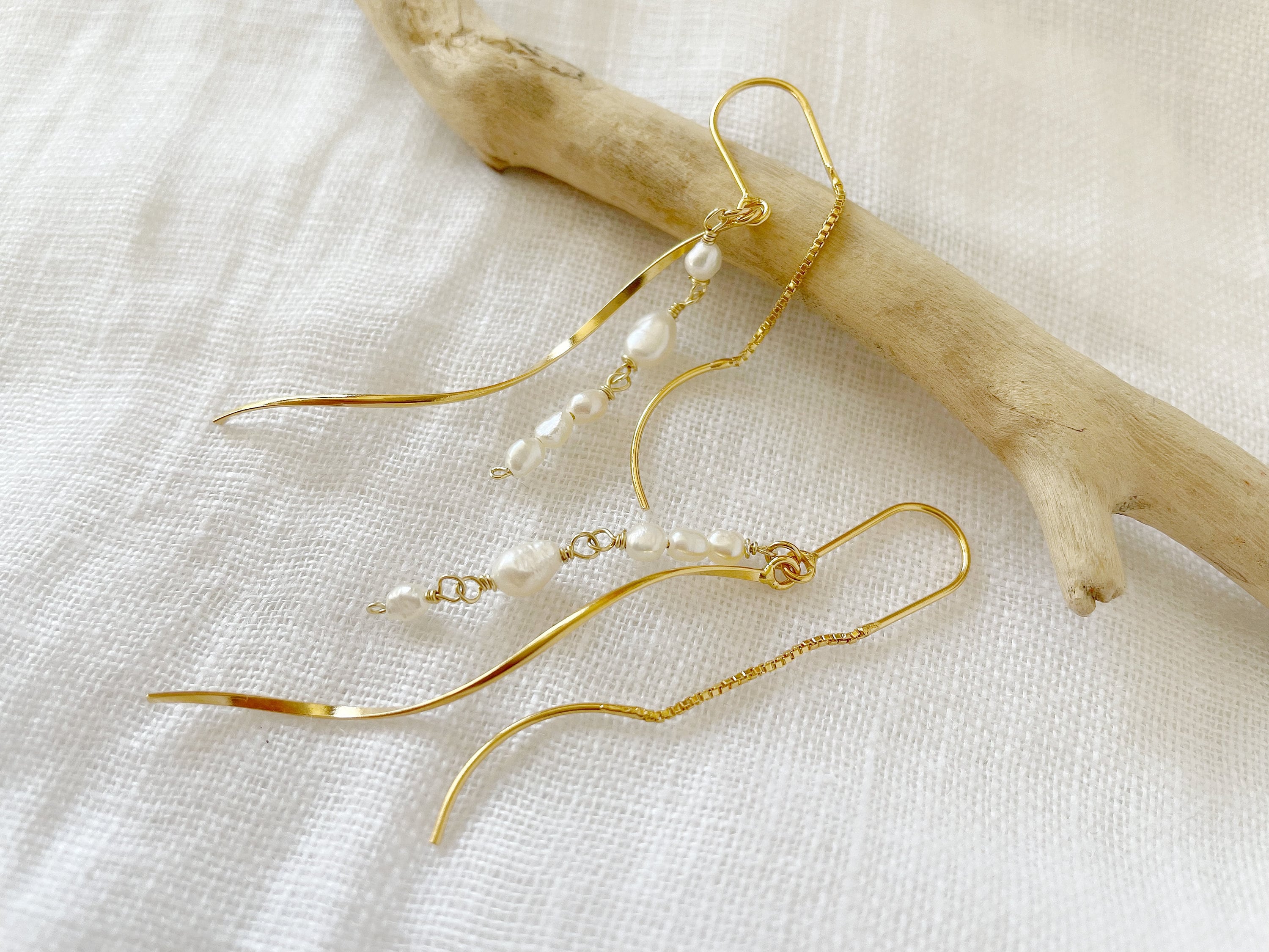 Pearl Threader Earrings