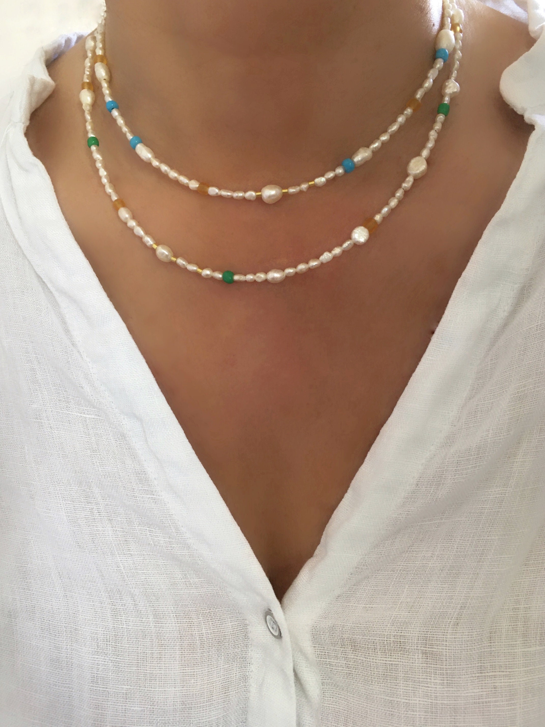 Perla Collar Gargantilla Collar de - Etsy