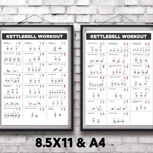 kettlebell workout printable digital download instant etsy