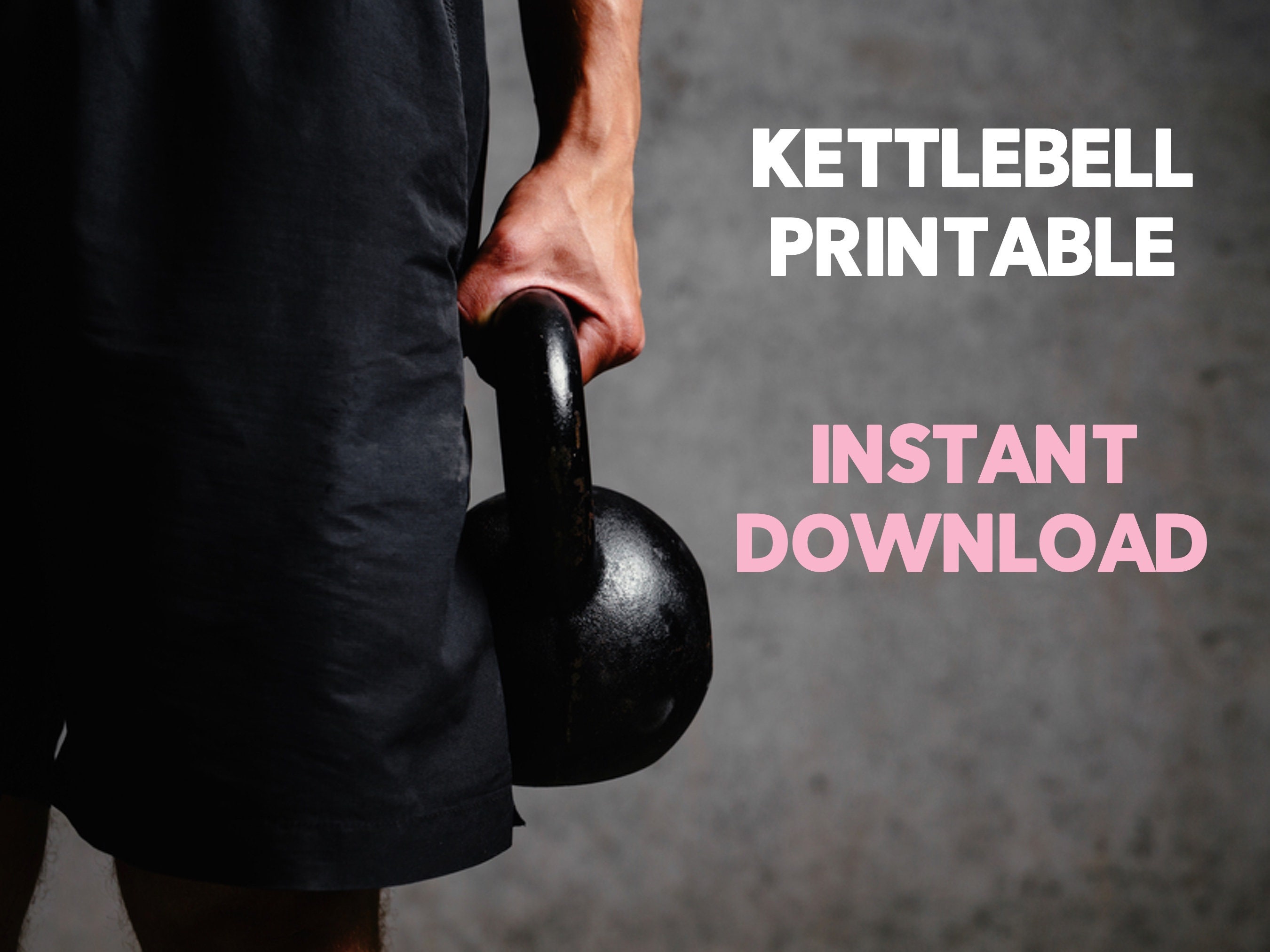 Kettlebell Workout Printable Digital Download INSTANT Download Poster  Fitness Gym Crossfit - Etsy