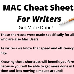 MAC OS Keyboard Shortcuts || Printable Digital Download || INSTANT Download || Updated 2021 || Works For All Macs