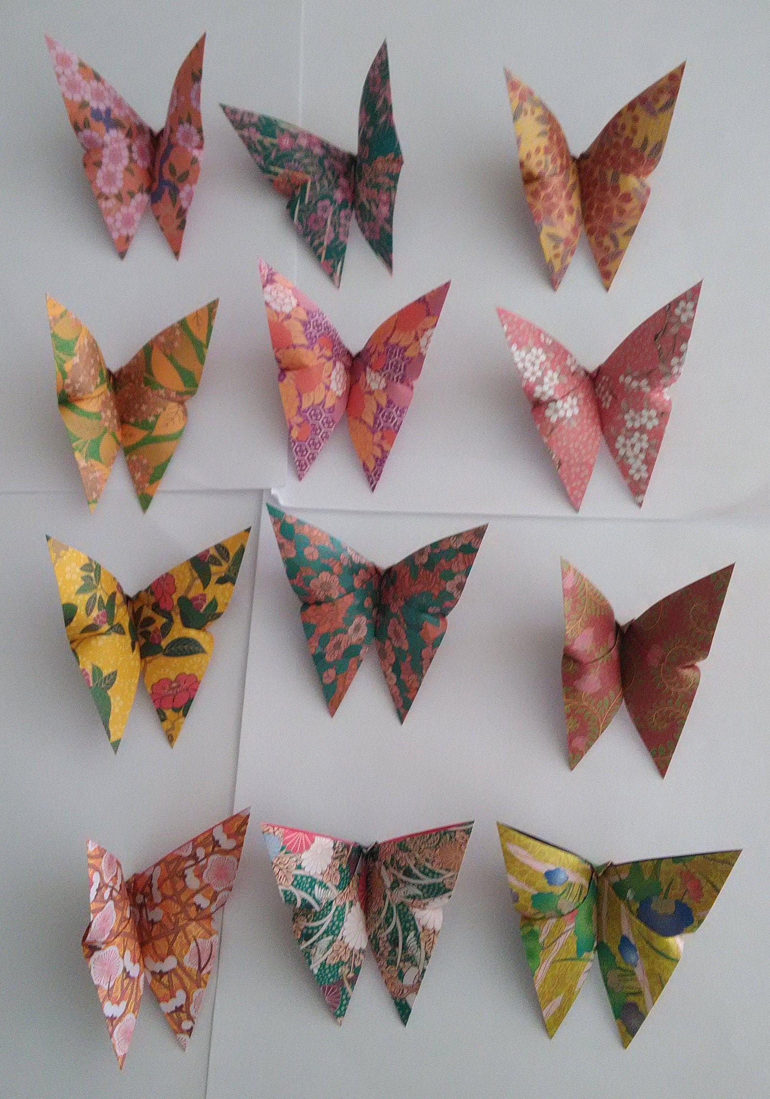 12 Origami Papillons Motifs Japonais Washi