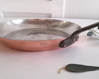 French Copper 28cm Frying Pan Skillet by HAVARD Made in France. Tin Lined 2mm thick pan