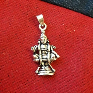 Handmade Pendant 92.5 Sterling Silver Maa Lakshmi Pendant Hindu Goddess of Prosperity and Wealth Maa Lakshmi Pendant Mahavidhya Pendant.