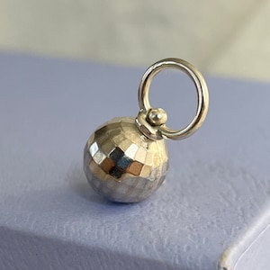 Silvery glitter ball charm 2025