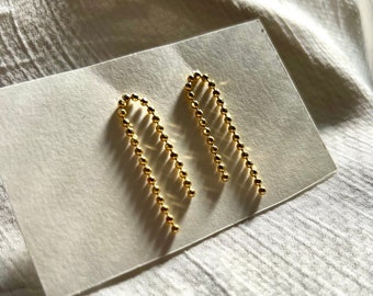 Glitzer Ohrringe, Gold Ohrringe, Silber Ohrringe, Quasten Ohrringe, Tropfen Ohrringe, Minimalistischer Schmuck, 925 Sterling Silber