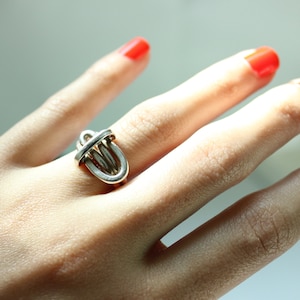 Anillo minimalista de plata, anillo de alambre hecho a mano, apilable, joyería minimalista, anillo para uso diario, plata 925, estilo básico