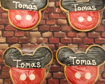 12 Mickey Mouse Inspired Sugar Cookies