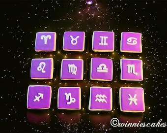Zodiac Theme Sugar Cookies /Astrology Cookies/Zodiac party/Astrology party treats