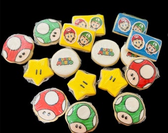 12 Mario & Brothers Sugar Cookies