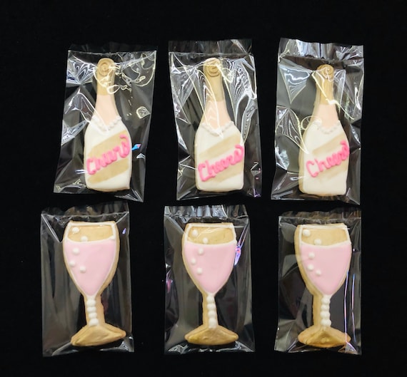 Wine Bottle & Wine Glass Sugar Cookies | Wine Tasting Party Favors | Birthday or Girls Night Treats