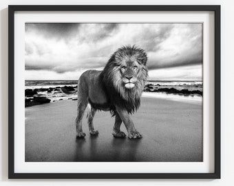 Löwe Druckbare Wandkunst |  Löwe Wandkunst | Sofortiger Download | Digtal Download