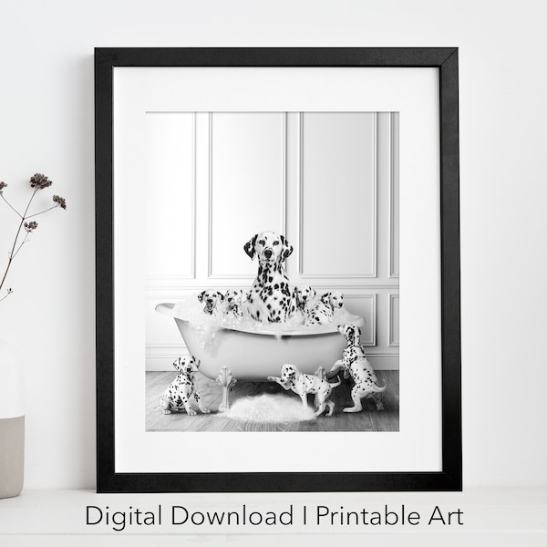 Dalmatian Art Print Etsy