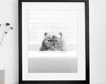 Grumpy Cat Schaumbad Druckbares Foto | Digitaler Download | Badezimmer Druck