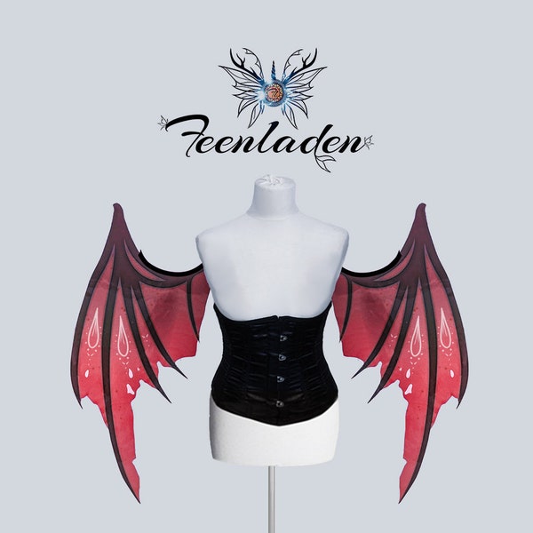 Flügel Drachenflügel Fledermaus Succubus cosplay rot