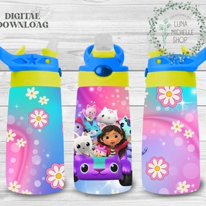 12oz Kids Tumbler Wrap|Tumbler Wrap|  Girly PNG |Sublimation Image, Kids Tumbler PNG |PNG Wrap|Flower tumbler|Sublimation