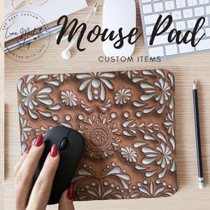 Custom Mouse Pad| Mexican Mouse Pad| Talavera Design| Terracotta Design| Gifts for Her| Co Worker Gifts| Custom Gifts|